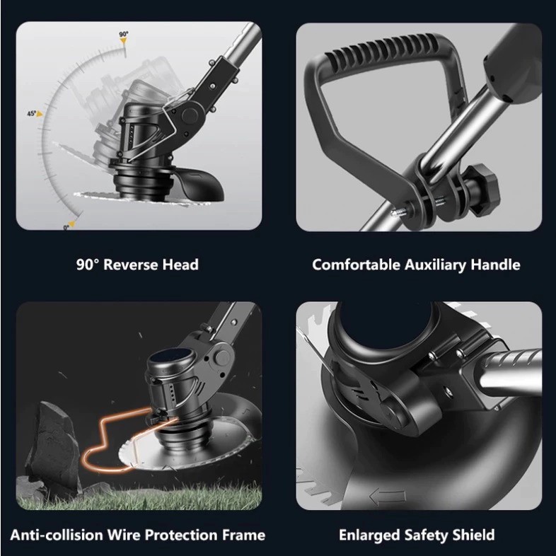  IRONHOOF Mesin Potong Rumput Baterai 388V
