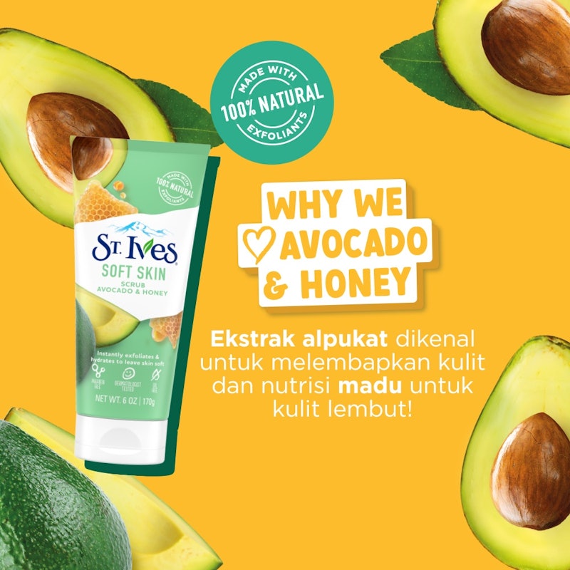 St. Ives Soft Skin Avocado & Honey Face Scrub 3