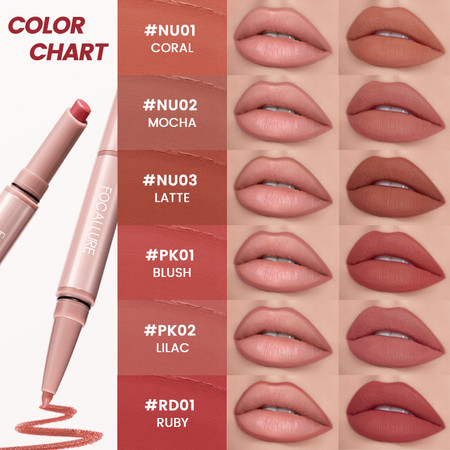 Fuller Sculpt 2-in-1 Lip Liner & Lipstick NU01 Coral 3