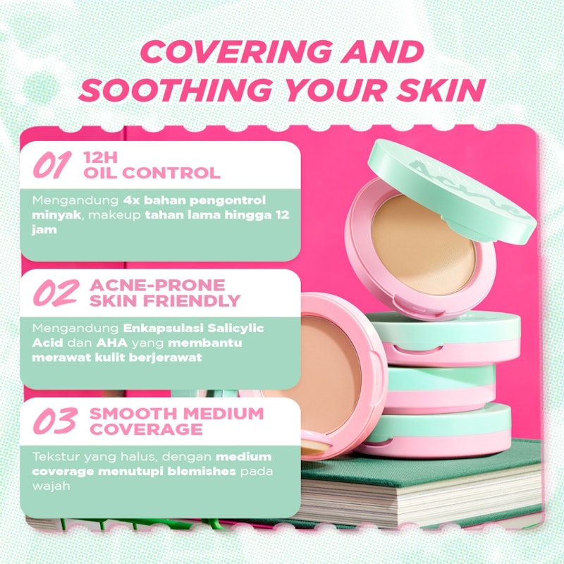 Acne Armor Flawless Flex Compact Powder W01 Light Ivory 3