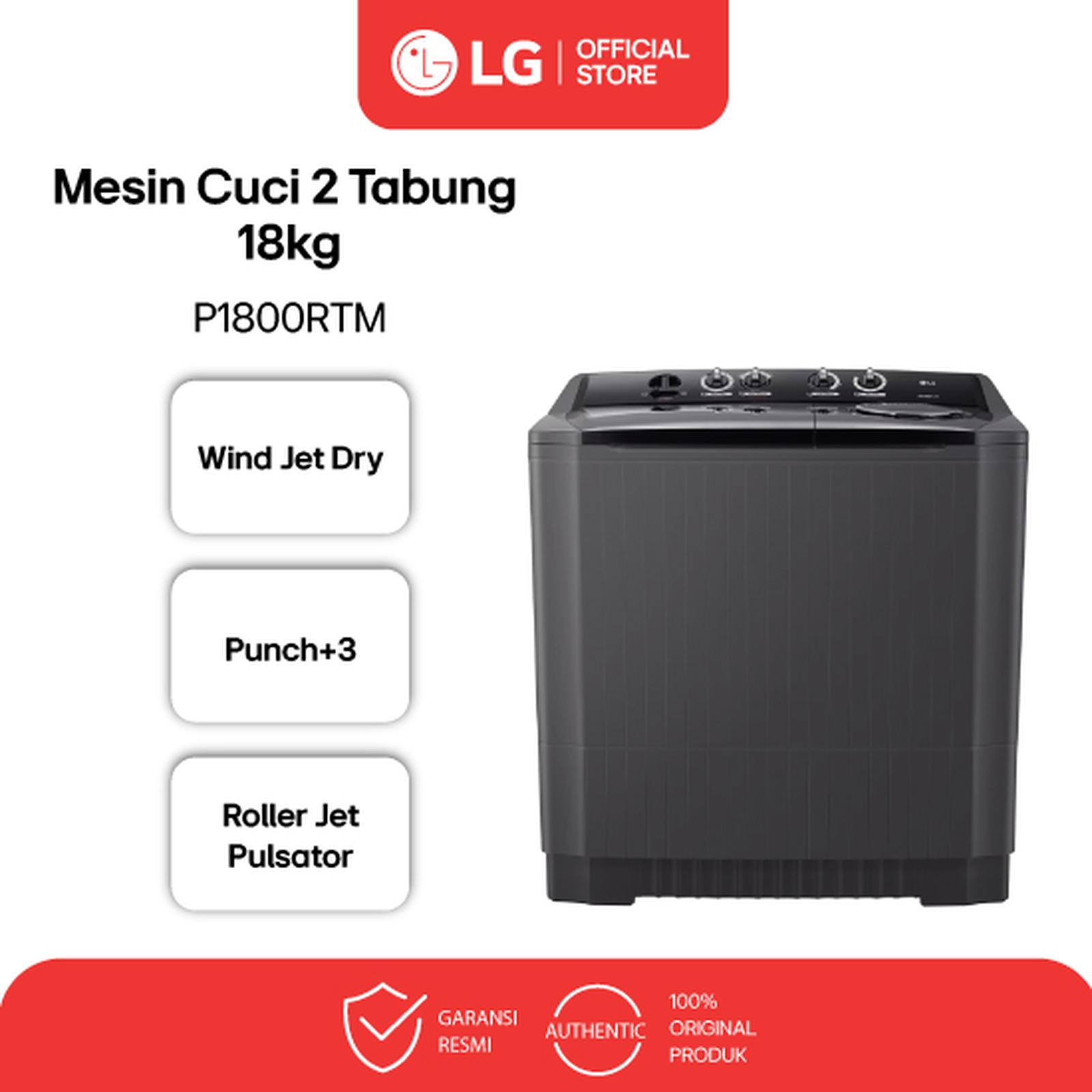 LG 15kg Mesin Cuci LG 2 Tabung P1500RTM