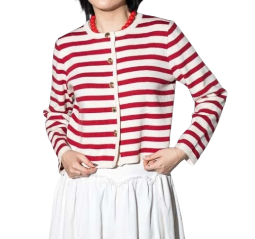 This is April Noelle Stripe Cardigan 