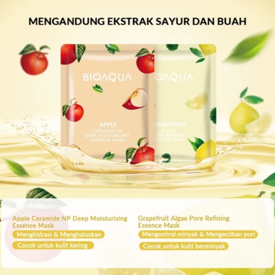 Permata Indo Kav BIOAQUA Grapefruit Algae Pore Refining Essence Mask