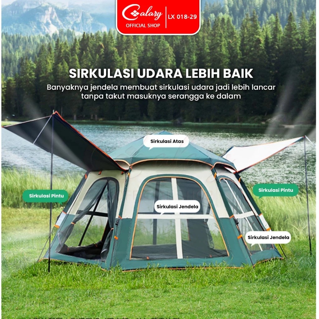  CALARY Tenda Camping 2 Pintu 018-29
