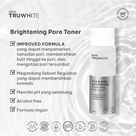 Erha Clinic Indonesia ERHA Truwhite Brightening Pore Toner