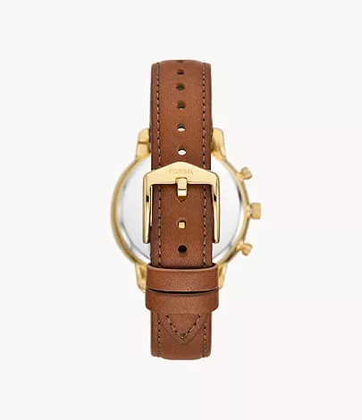 Neutra Chronograph Medium Brown Leather Watch 2