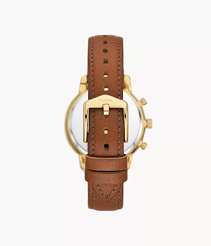 Neutra Chronograph Medium Brown Leather Watch 2