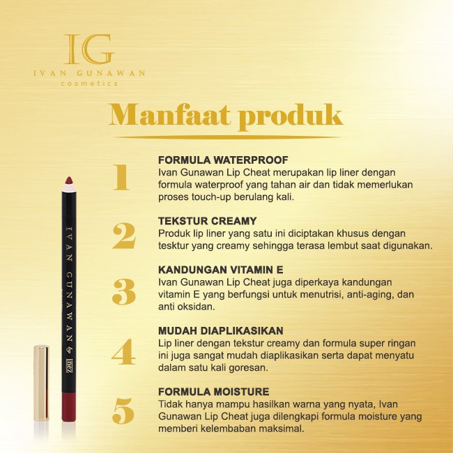 Ivan Cipta Mukti Perkasa Ivan Gunawan Cosmetics Lip Cheat Lip Liner  Deep Cranberry