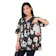 Monellina Kemeja Wanita Lengan Pendek Retro 1