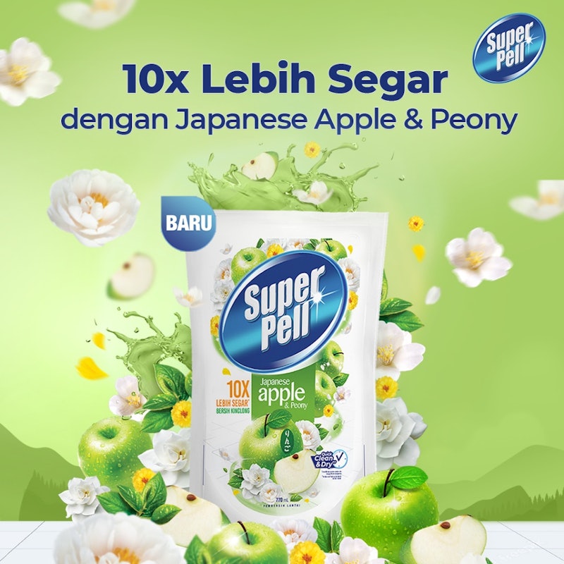 Super Pell Pembersih Lantai Fresh Apple 2