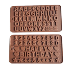 Cetakan Silicon Huruf Angka Happy Birthday