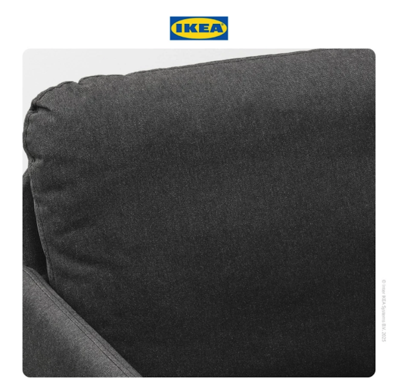 IKEA GLOSTAD Sofa 2 Dudukan Minimalis Knisa Abu 3