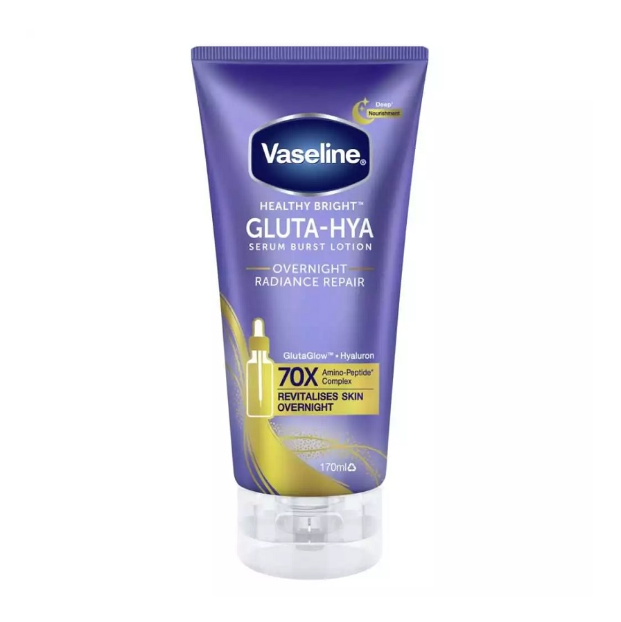 Vaseline® ｜ Healthy Bright Gluta-Hya Serum Burst Lotion Overnight Radiance Repair 