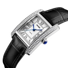 Jam Tangan Wanita Analog Silver Black Water