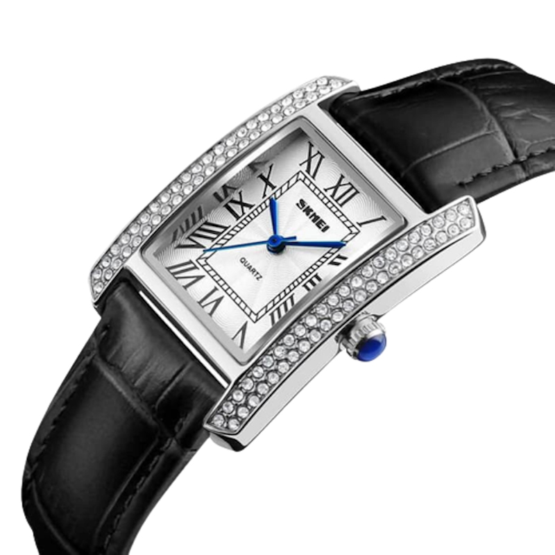 Jam Tangan Wanita Analog Silver Black Water 1