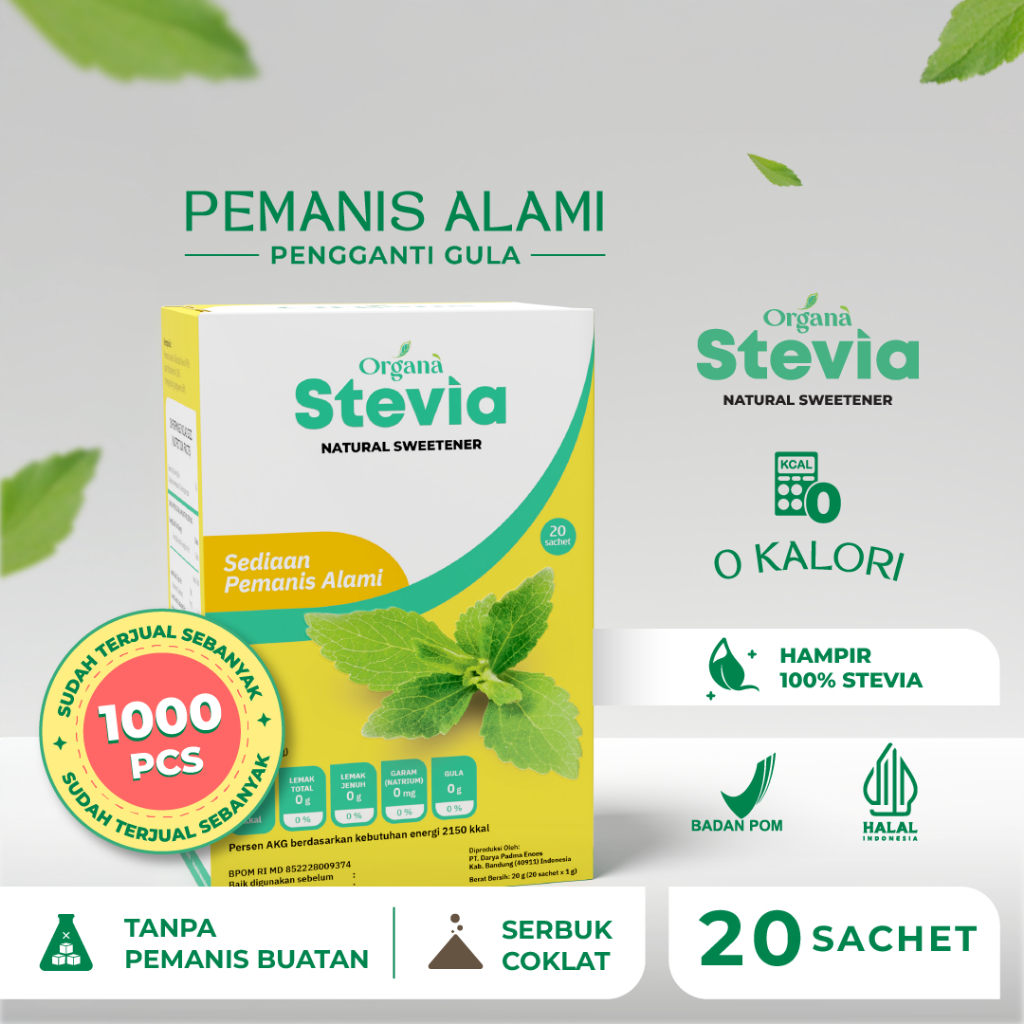 Darya Padma Enoes Organa Stevia Natural Sweetener