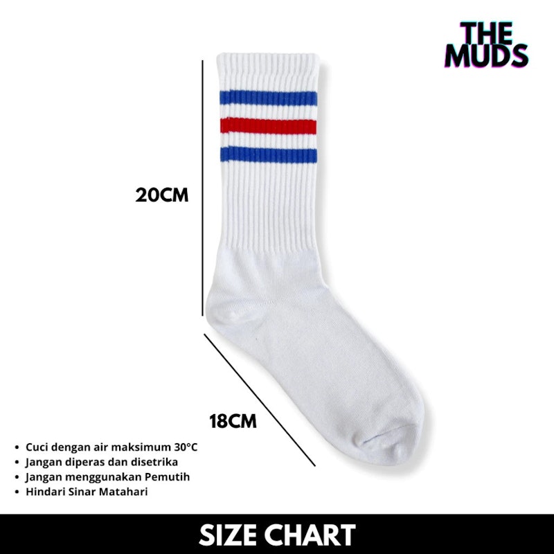 THE MUDS Kaos Kaki Oldschool Motif Strip 4