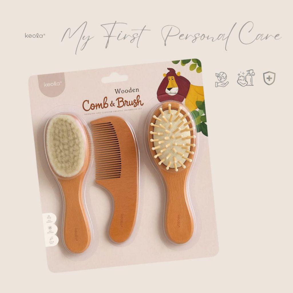  Keola Wooden Comb & Brush