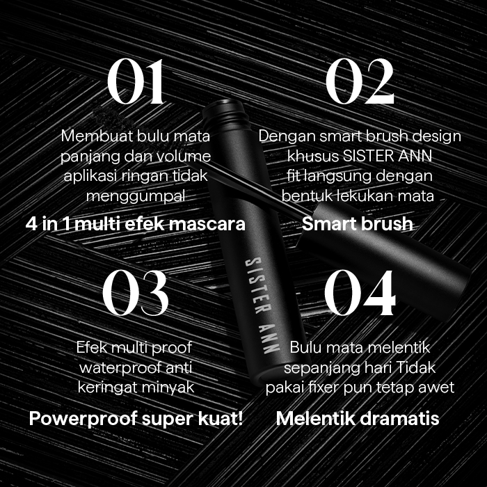 Sister Ann Smart Powerproof Mascara Brown 3