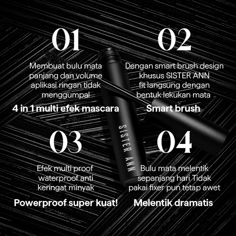 Sister Ann Smart Powerproof Mascara Brown 3