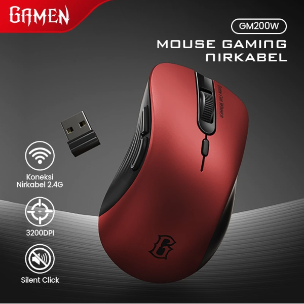 Gamen Indonesia GAMEN Mouse Wireless Gaming GM200W