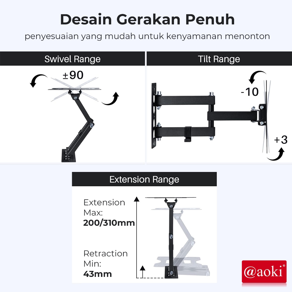 AOKI AOKI Bracket TV Full Motion
