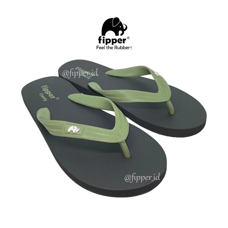 Fipper Comfy Black/Green Army 2