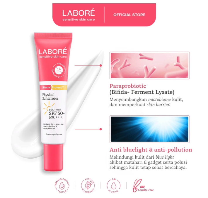 Paragon Technology and Innovation LABORÉ BiomeProtect Physical Sunscreen SPF 50+ PA++++