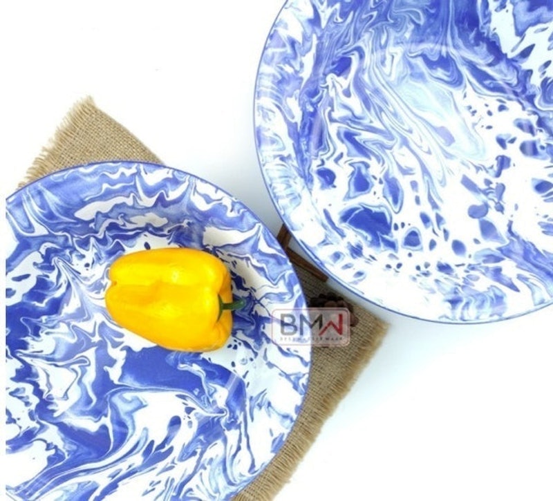 Baskom Enamel Model Lurik 4