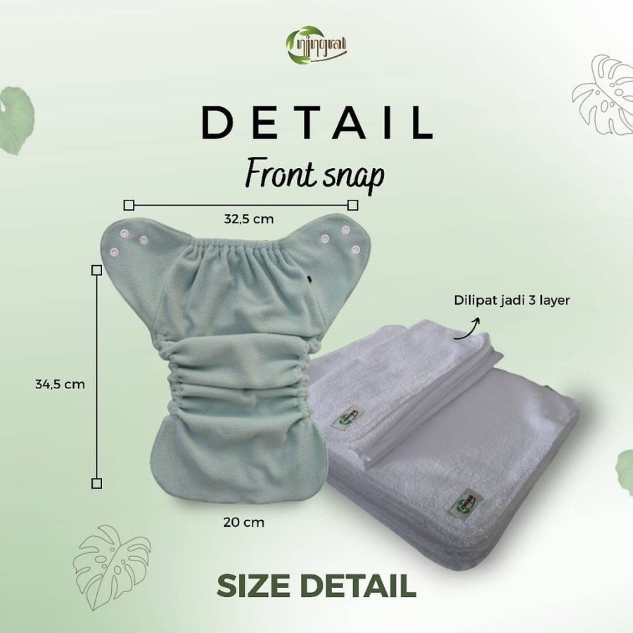 Hasta Ningrat Cloth Diaper Ningrat Front Snap Clodi