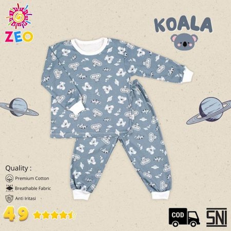 Zeo Baby Kids Piyama Lengan Panjang 2