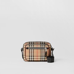 Vintage Check and Leather Crossbody Bag