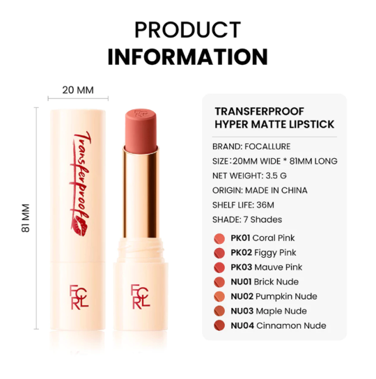 Transferproof HyperMatte Lipstick NU#04 Cinnamon Nude 4
