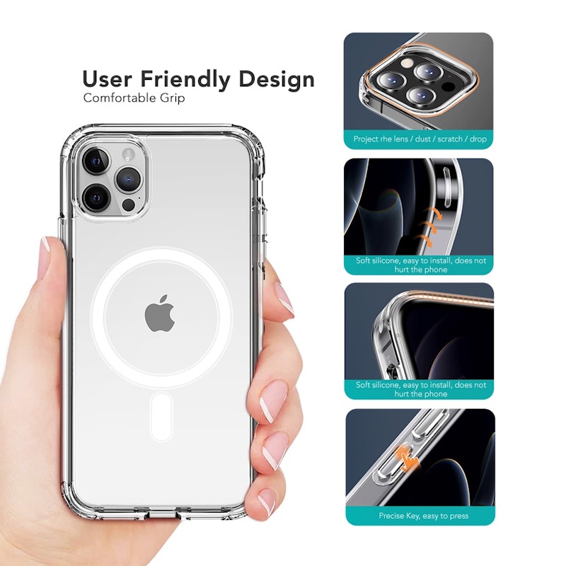 Amino Magnetic Case Clear Hybrid Bumper Casing 5