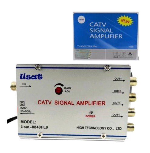 USAT CATV Signal Amplifier Booster 4 Way 40db ｜ 8840FL9