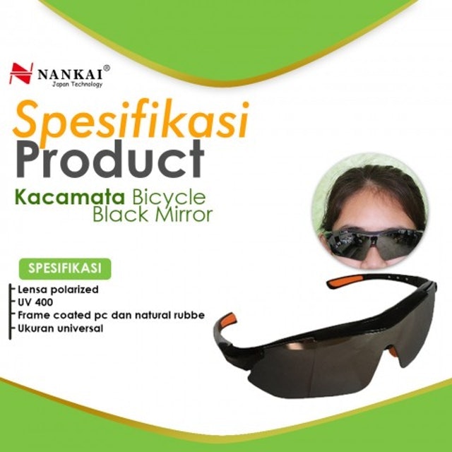 Nankai Kacamata Bicycle Black Mirror 054 - 09
