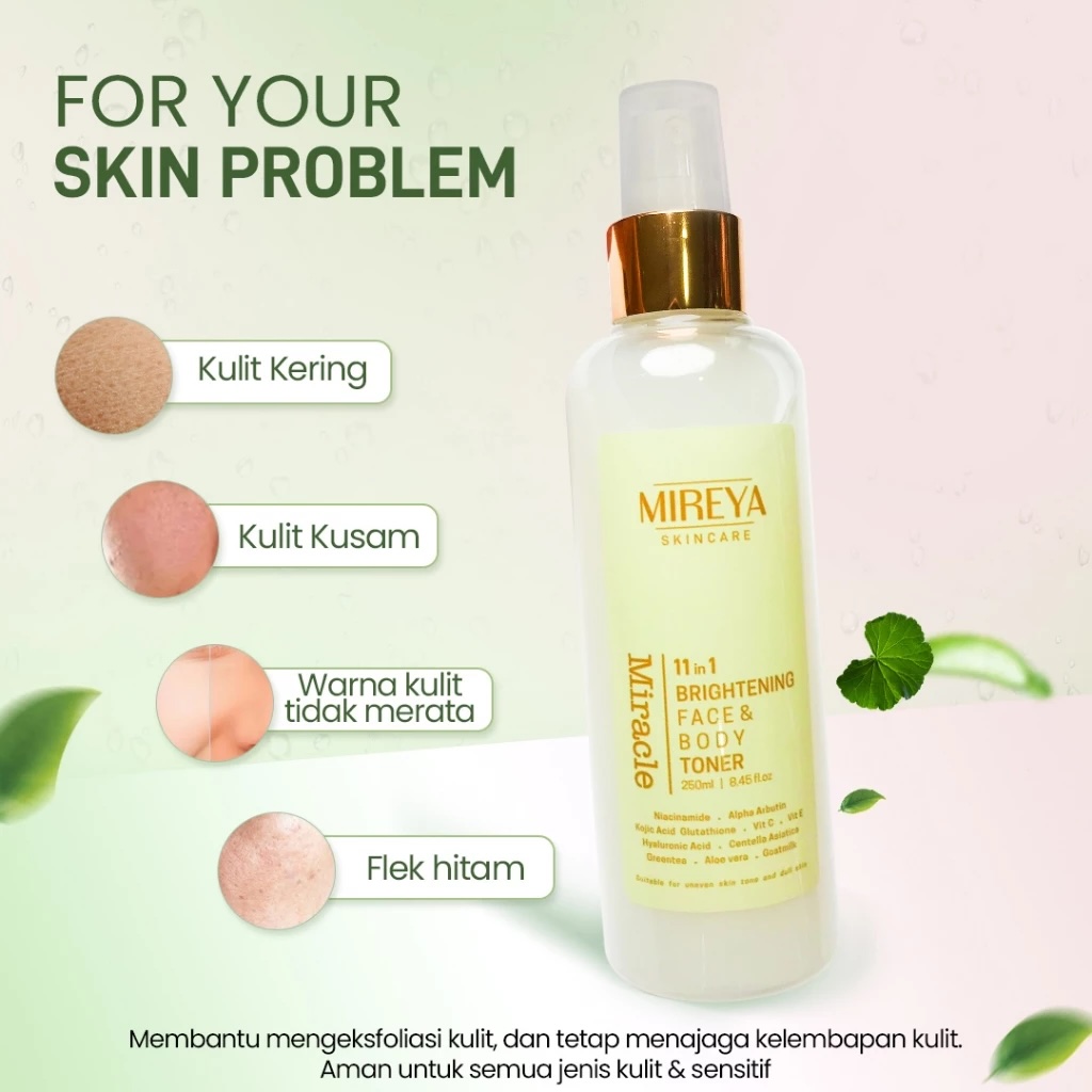Indokarisma Parvaiz Makmur Mireya 11 in 1 Miracle Brightening Face & Body Toner