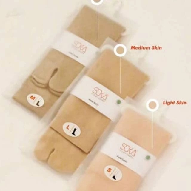 SOKA Kaos Kaki Wanita Jempol Warna Skin Series