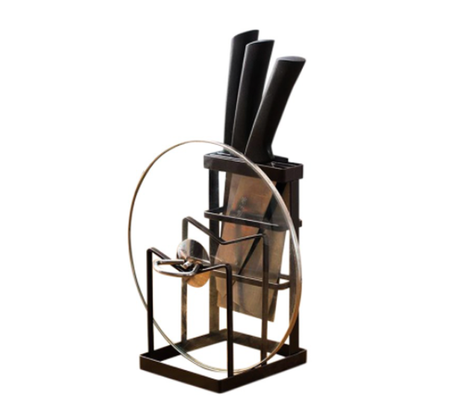 Angola Tempat Panci Tutup E13 Rak Alat Dapur Rak Piring Pisau Holder