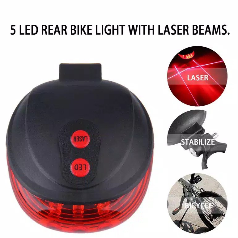  Lampu Sepeda Belakang LED Laser