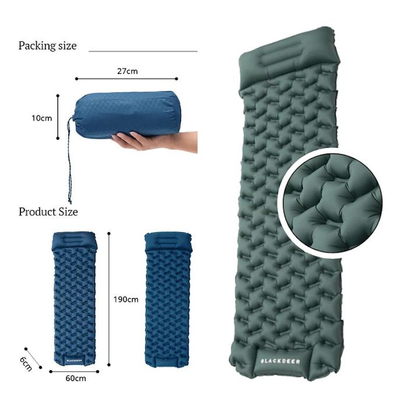 Blackdeer Matras Angin dengan Pompa Built-In 4