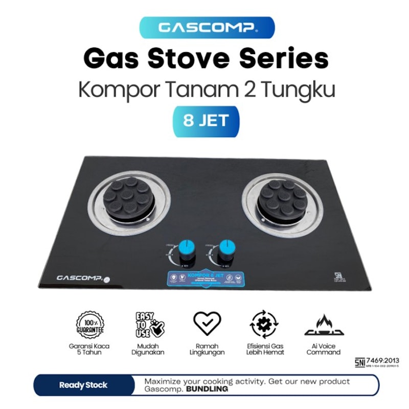 GASCOMP Kompor Tanam Kaca 8 JET 2