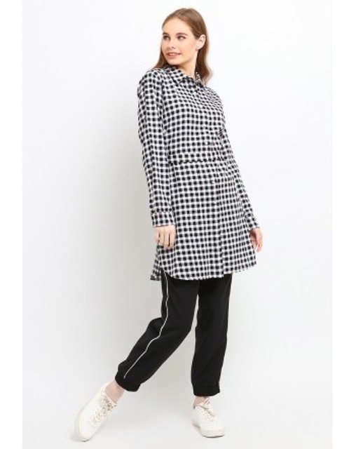 Baju Perempuan Kemeja Panjang Black 4