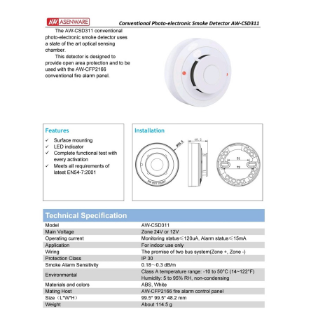 Quick response Conventional Smoke Detector 4