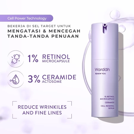 Paragon Technology and Innovation Wardah Renew You 1% Retinol Microcapsule Ceramide Cell Renewal Serum
