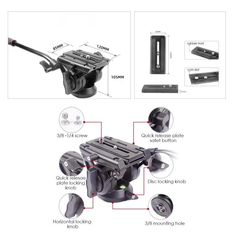 COSTA® Fluid Head Tripod  VT-P 1800