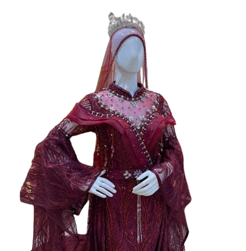 Gaun Pengantin Full Payet Slim Ekor