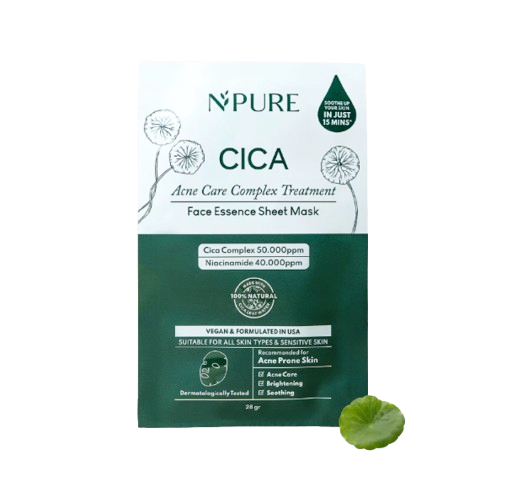 N'PURE ｜ Cica Acne Care Complex Treatment Face Essence Sheet Mask