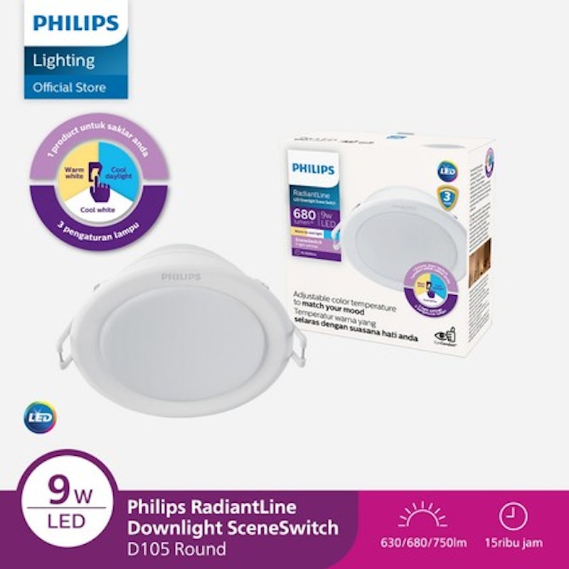 Radiantline LED Downlight SceneSwitch 9W 3 Warna 2
