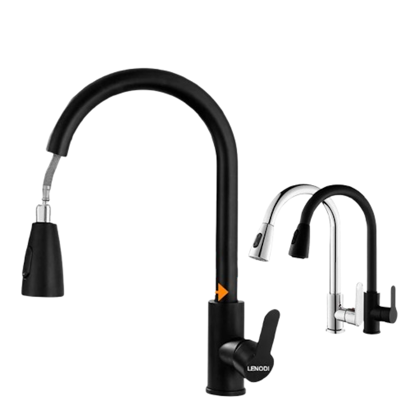 Lenodi Kran Sink Mixer Tarik Stainless 1